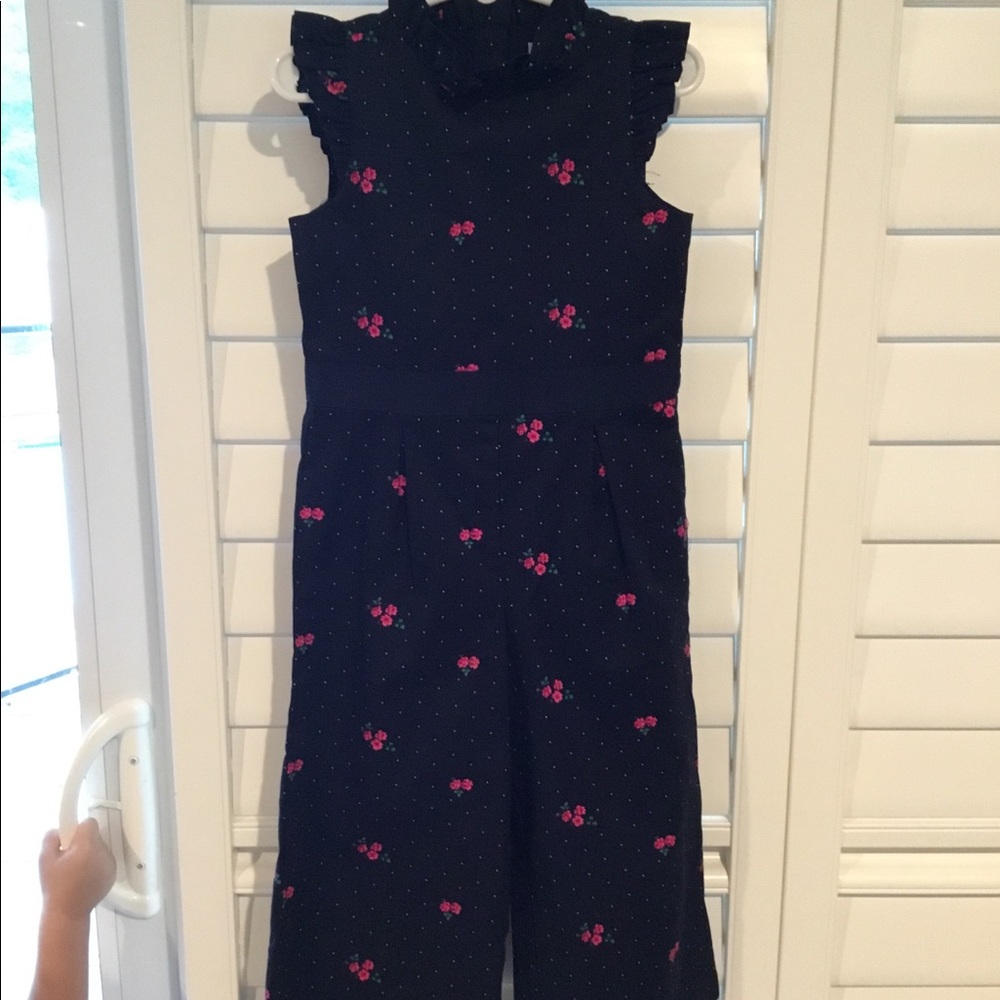 Floral black jumpsuit